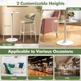 thumbnail image 2 of Patiojoy Ensemble de 4 Tables Bistro Rondes de 24 Pieds', Hauteur Réglable 40 Pouces Table de Bar pour Cocktail et Table Basse de 22 Pouces de Hauteur, 2 of 9