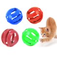 thumbnail image 1 of 4PCS Cat Bell Ball Plastic Hollow out Interactive Cat Bell Toy Cat Toy Ball, 1 of 10