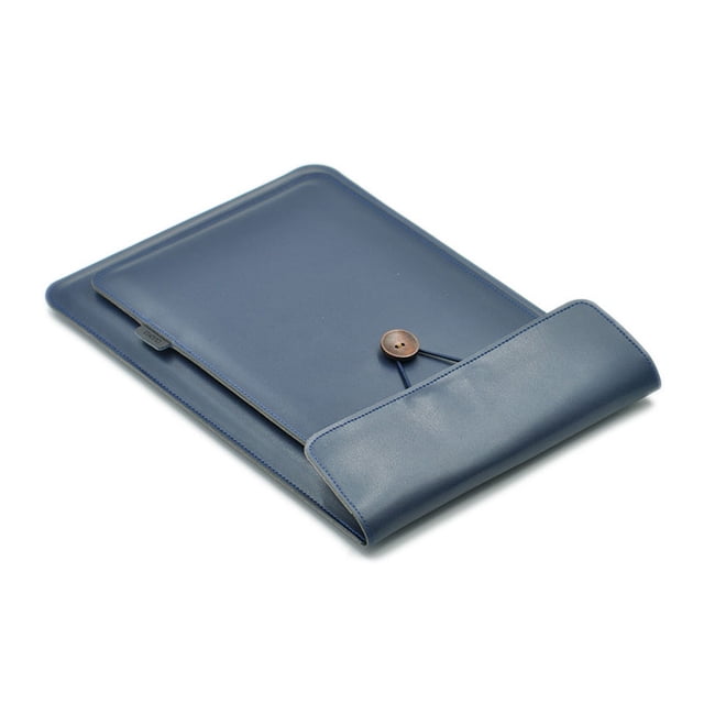 Double Layer High Capacity Laptop Bag Cover,Microfiber Leather NoteBook Sleeve Case For Surface Go 10" Pro7 12.3" Laptop2 Pro X, Faux Leather 10in Case, Blue