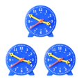 thumbnail image 3 of ZLight Educational Clock Learning Time Cognition Kindergarten Teaching Intelligence Development Activities Toys Birthday Blue 3Set, 3 of 6