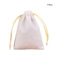 thumbnail image 4 of Jewellery Pouch Small Drawstring Bags Bracelet Packaging Display Goodies Presents Mobile Phone Storage Gifts Solid Pouches Beige-7*9, 4 of 7