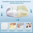 thumbnail image 2 of MOONORAH Cervical Pillow for Neck Pain Relief, Adjustable Support Side Sleeping Pillow with Cooling Pillowcase, Bed Pillow for Supine and Stomach Sleepers, Gray, 2 of 10