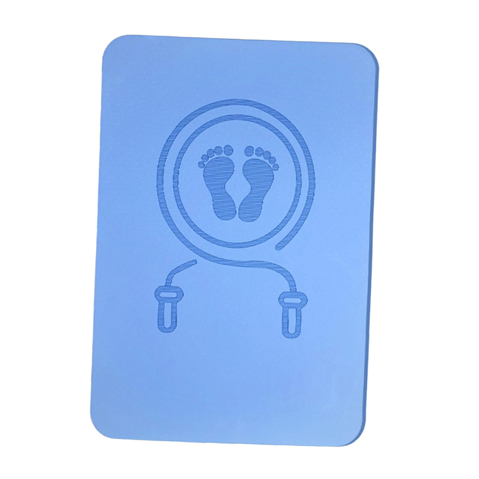 Siruishop Tapis de Corde à Sauter Sans Fil Tapis de Mise en Forme Protection de Plancher Réduction du Bruit Tapis d'Exercice Bleu