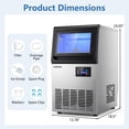 thumbnail image 2 of Costway Stainless Steel Ice Maker, Under Counter & Freestanding Ice Making Machine, 2 of 10