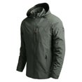 thumbnail image 3 of Innerwin Veste Séchage Rapide Homme Manteau Automne Manches Longues Couleur Unie Vert Armée m, 3 of 9