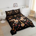 thumbnail image 4 of Erosebridal Retro Flower Bedding Full Comforter Set, Hippie Butterfly Down Comforter, Rustic Moth Reversible Comforters & Duvets, Lightweight Bedroom Decorative, 3pcs, 4 of 8