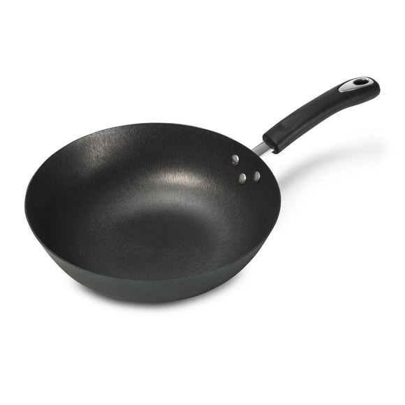 Starfrit 28cm(10") Non-Stick Wok - Durable Cast Iron - Ideal for Asian Recipes - Oven Safe - PFOA Free - Easy to Clean - Black