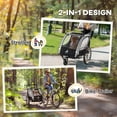 thumbnail image 4 of Aosom Remorque pour Vélo d'Enfant avec Rangement, Harnais à 5 Points, Poussette pour Bébé Gris, 4 of 10