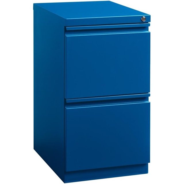 Scranton & Co Classeur Mobile Moderne en Métal à 2 Tiroirs de 20 Pouces, Bleu