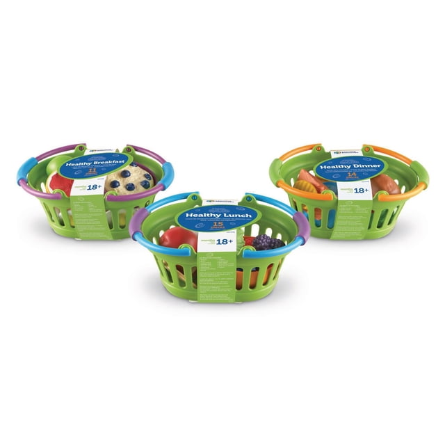 Ensemble de paniers d'aliments sains (petit-déjeuner, déjeuner, dîner), par Learning Resources