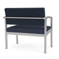 thumbnail image 5 of Lenox Chaise Bariatrique d'Attente de Réception en Acier / Acier Argenté / Bleu / Bleu, 5 of 5