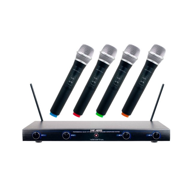 VocoPro VHF40052 Micro VHF Sans Fil Rechargeable Radio Satellite, Noir