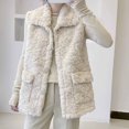 thumbnail image 1 of LOVZFMLL Vestes pour Femmes Mode Décontractée Manteau d'Hiver Intégré Veste Mi-Longue, 1 of 4