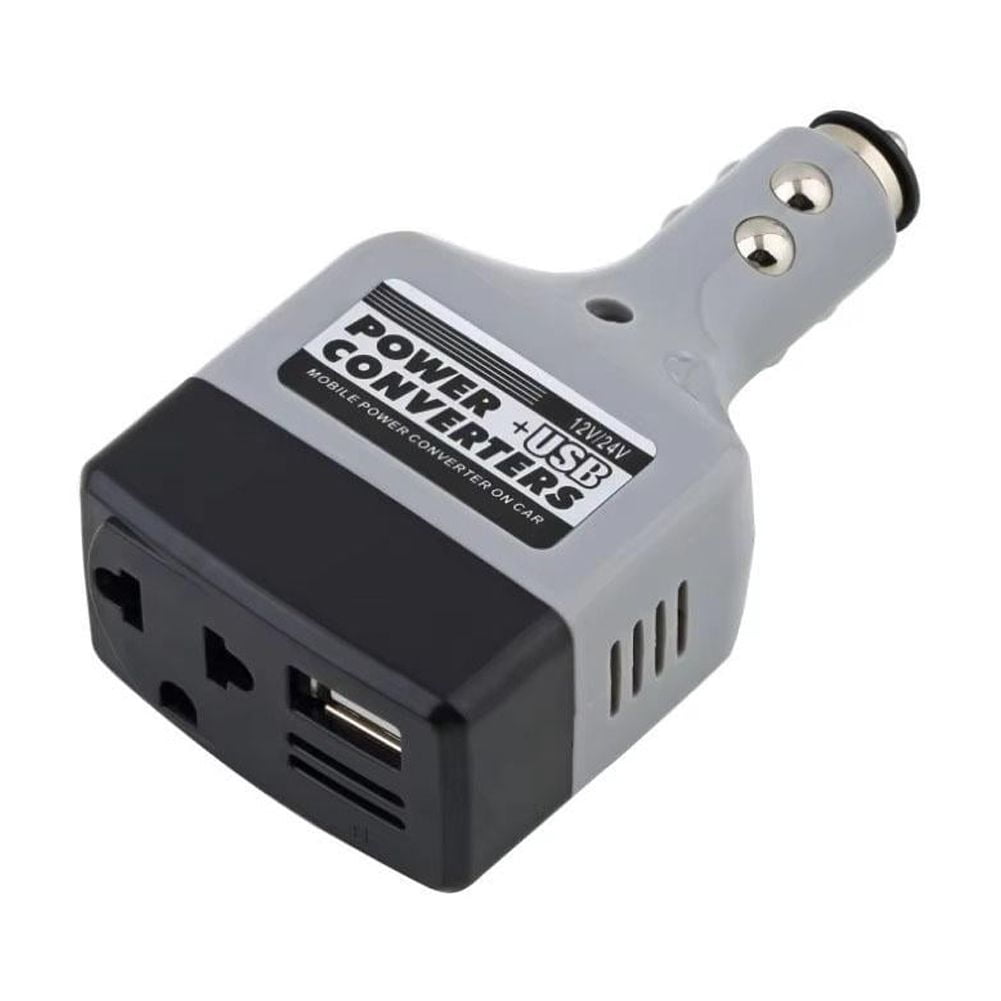 Car Charger Power Inverter Adapter DCtoAC Adapter Converter Outlet USB I9E5