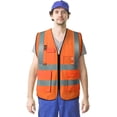 thumbnail image 4 of Mens Safe Vest, High Visibility Protective Work Clothes, Outdoor Work Belt, Reflective Strip, 4 of 4