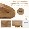 thumbnail image 3 of Tribesigns Farmhouse Dining Table, 47 Inch Round Dinner Table for 4, 3 of 5