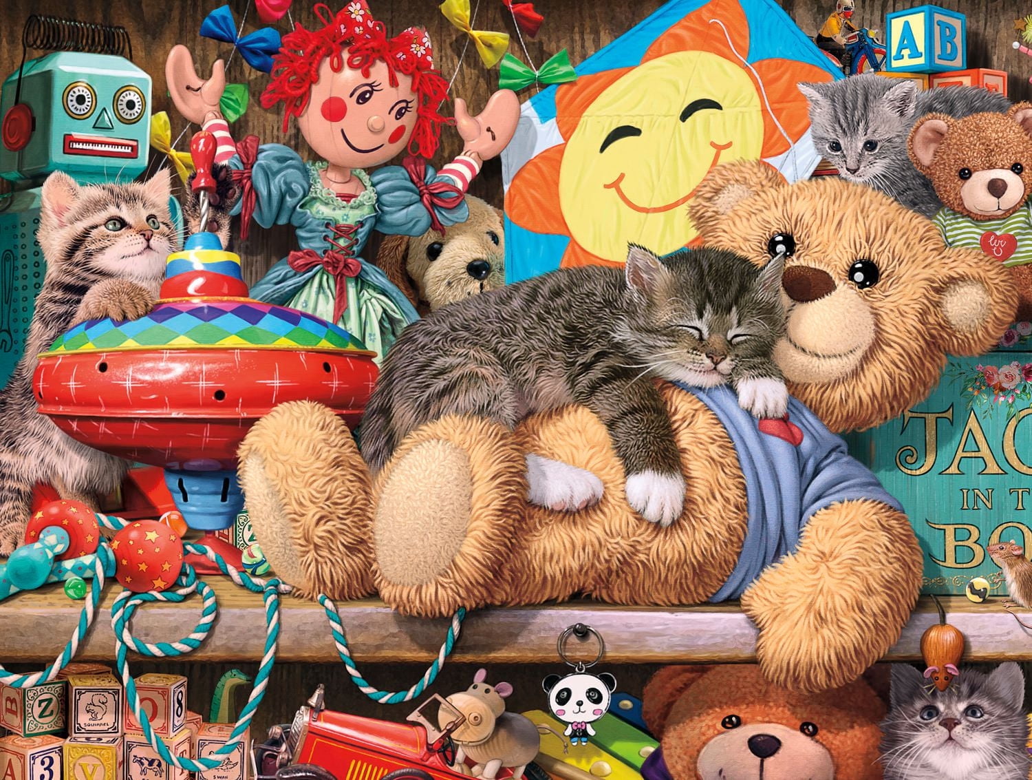 Buffalo Games - Le puzzle Cats Series - The Toy Cabinet - en 750 pièces