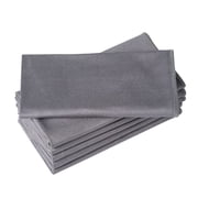 Cleaning Brush and Household Cleaning Set for Glass Care and Wipes - Microfiber Glass Cleaning Cloths Kitchen Absorbent Wipes Streak Glass Cloths 6 Piece Home Cleaning Set 6PCS, 40X40cm, Grey