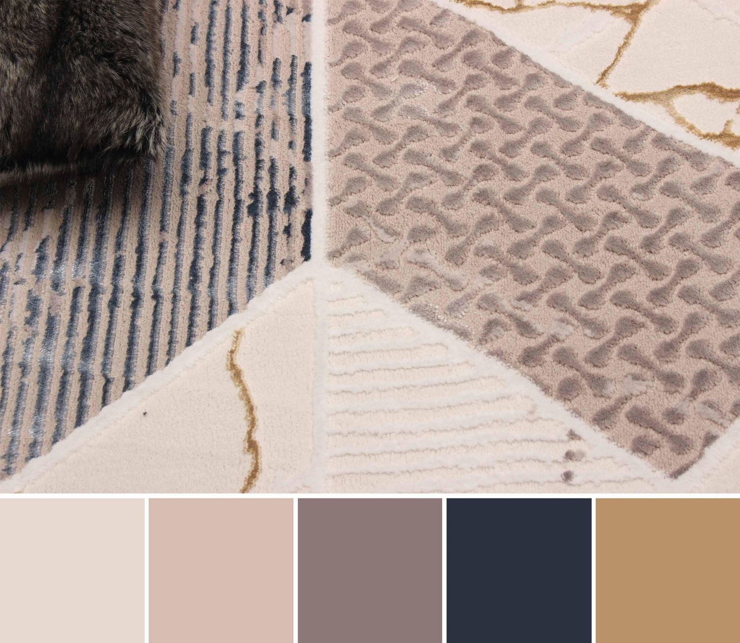 ECARPET Paige Tapis Contemporain / Moderne pour Salon, Chambre, Salle A Manger, Entrée, Couloir et Plus Encore.