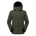 thumbnail image 2 of CEHVOM Women Solid Rain Jacket Outdoor Hooded Raincoat Windproof Top Clearance, 2 of 4