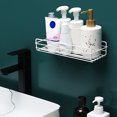 thumbnail image 3 of fastboy Bathroom Storage Rack Corner Organizer Toilet Kitchen Wall Hanging Iron Shelf without Drilling, Yellow, 3 of 7