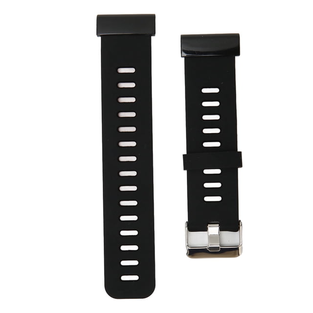 Bracelet de Montre Intelligente en Silicone Ajustable avec Boucle Métallique