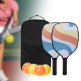 thumbnail image 3 of Ensemble de 2 Palettes de Pickleball, Inclus 2 Raquettes Légères, 4 Balles d'Extérieur, 1 Sac de Transport, 3 of 7
