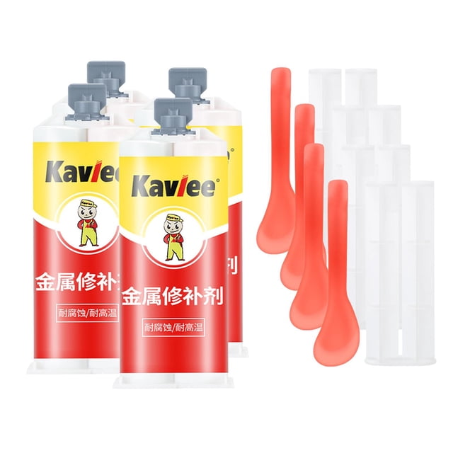 Colle Métallique Tout Usage Imperméable Résistante aux Hautes Températures pour Métal Acier 4 Bouteilles