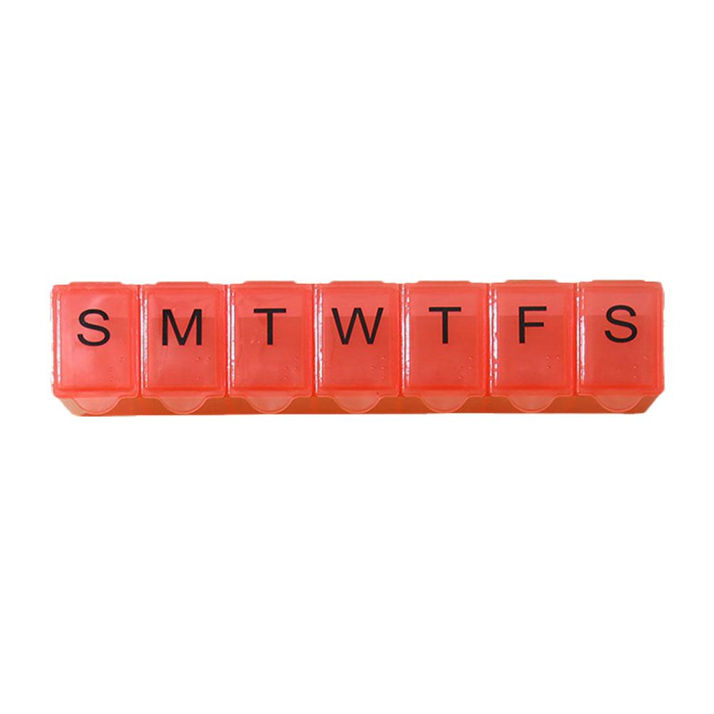 Weekly Pill Box Organizer 7 Day AMPM Organizer Case Medicine Removable Pill T1K2