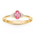 thumbnail image 2 of Bague Ovale avec Pierre de Naissance et Accents sur les Épaules - Tourmaline Rose (Octobre), 2 of 5
