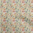 thumbnail image 1 of oneOone Georgette Viscose Light Yellow Fabric Florals Craft Projects Decor Fabric Printed By The Yard 42 Inch Wide, 1 of 4