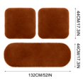 thumbnail image 3 of HLONK 3 Sets Car Front Rear Seat Plush Cushion  Soft Warm Faux  Winter Auto Seat Cover  Plush Vehicle Seat Protector Pad With Non-Slip Backing  Car Accessories, 3 of 4