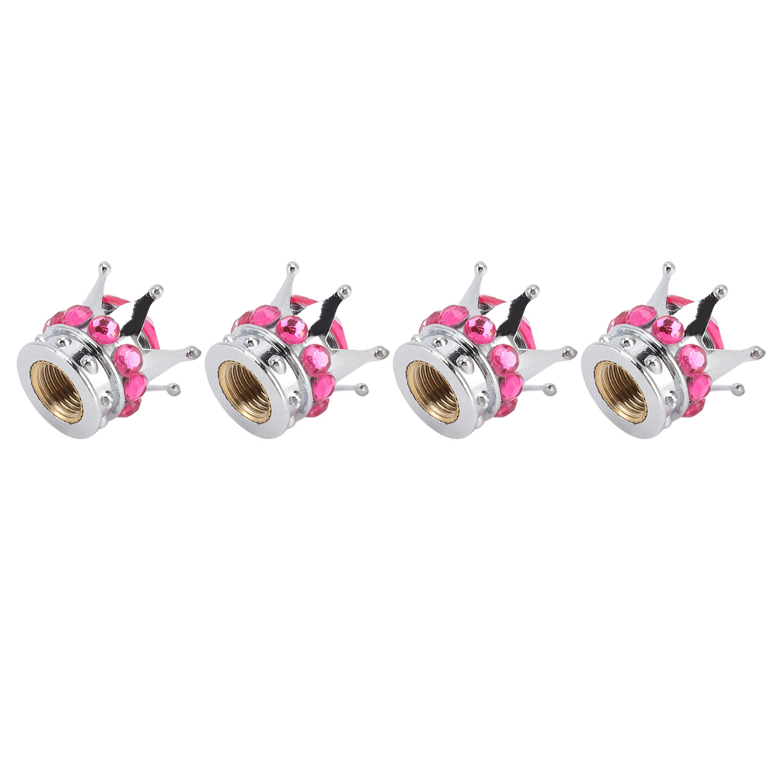 Wheel Valve Covers, 4 Pieces Universal Light Weight Wheel Stem Valve   For Cars Trucks Bicycles Rose Red