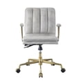 thumbnail image 2 of Scranton & Co Chaise en Cuir Pleine Fleur Blanc Vintage et Chrome, 2 of 5