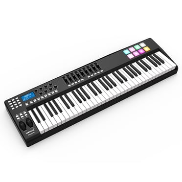 WORLDE PANDA61 Clavier Contrôleur USB MIDI avec 61 Touches, 8 Pavé Programmables, Rétroéclairage RVB, Câble USB Inclus, Compatible avec Windows et Mac OS