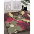thumbnail image 3 of Ahgly Company Tapis d'Intérieur Ronds de Style Transitionnel Lavables à la Machine, Laiton Vert, 7 Pieds Rond, 3 of 7