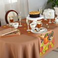 thumbnail image 2 of Thanksgiving Day Cotton Linen Table Runner Dresser Scarves,Cornucopia Pumpkins Fruits Fall Maple Leaves Turkey Table Runners for Dinning Table,Holiday Farmhouse Dinner Kitchen Decoration-16x72 Inch, 2 of 8