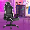 thumbnail image 2 of Posh Living Kimberlyn Faux Leather Game Chair Grey, 2 of 9