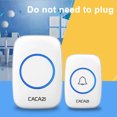 thumbnail image 3 of Wireless Doorbell Receiver Transmitter Battery Powered Simple Outside Waterproof Intelligent Remote, 3 of 8
