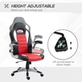 thumbnail image 4 of HOMCOM Racing Gaming Chair PU Leather Computer Chair with Flip Up Armrest, 4 of 10