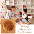 thumbnail image 1 of Chmadoxn Baking Molds, Cake Mould Novel Christmas Carved Model Cutter Wooden Gingerbread Shortbread Model Rubber mold, 1 of 5