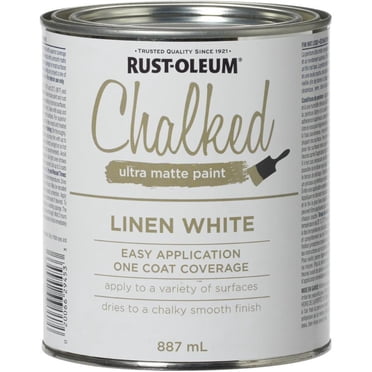 Rust-Oleum Chalked Ultra Matte Paint in Linen White, 887 ml
