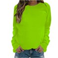 thumbnail image 1 of Pisexur Chandails en Molleton pour Femmes Couleur Unie Col Rond Chandail en Molleton Manches Longues Chandail Basique Chandails en Molleton Décontractés Amples Surdimensionnés pour Femmes Chandails en Molleton d'Automne, 1 of 4