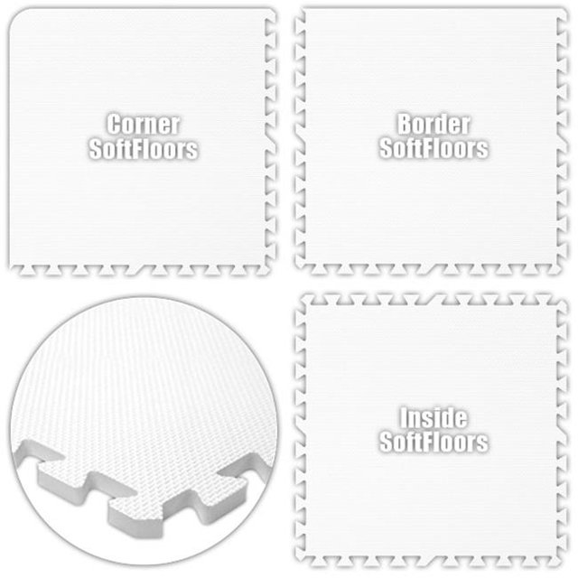 Alessco SFWE0612 SoftFloors -White -6 x 12 Set