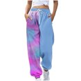 thumbnail image 2 of TIMIFIS Pantalon de Survêtement Femme Taille Haute Ample Pantalon de Survêtement Automne Décontracté Dégradé Imprimé Pantalon Jogger à Cordon avec Poche, 2 of 5
