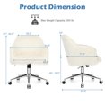 thumbnail image 2 of Costway Faux Fur Swivel Office Chair Adjustable Task Chair Fluffy Vanity Chair, 2 of 10