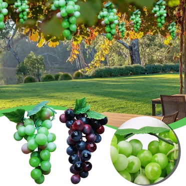 Sales Today Clearance! Purple Green Rubber Grapes Elastic Soft Rubber Grapes Artificial Grape Fake Grapes Lifelike Artificial For Party Pub Cabinet Ornament Home Garden Wedding