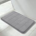 thumbnail image 1 of ORUYROP Memory Foam Bath Mat Rug, 24 x 17 Inches, Comfortable, Soft, Super Water Absorption, Machine Wash, Non-Slip, Thick, Easier to Dry for Bathroom Floor Rugs, Gray, 1 of 7