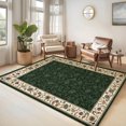 thumbnail image 2 of Garvee 8x10 Modern Bordered Area Rugs Floral Print Rug, Ultra-Soft Low Pile Non Slip Carpet Washable Stain Resistant Rug for Living Room Bedroom Home Office, Green, 2 of 8