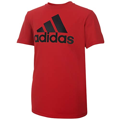 adidas T-Shirt à Manches Courtes pour Garçons Aeroready Performance Logo Tee T-Shirt-Écarlate Adi / Petit